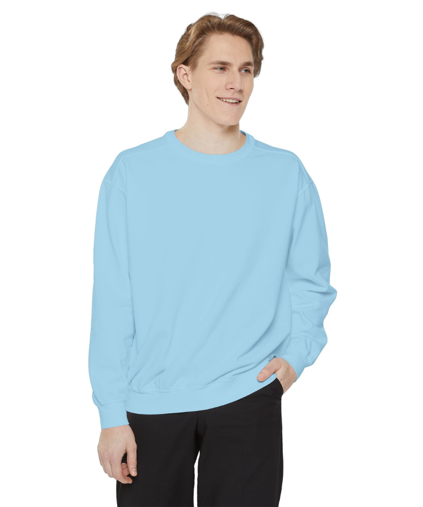 Baby Blue Solid Sweatshirt