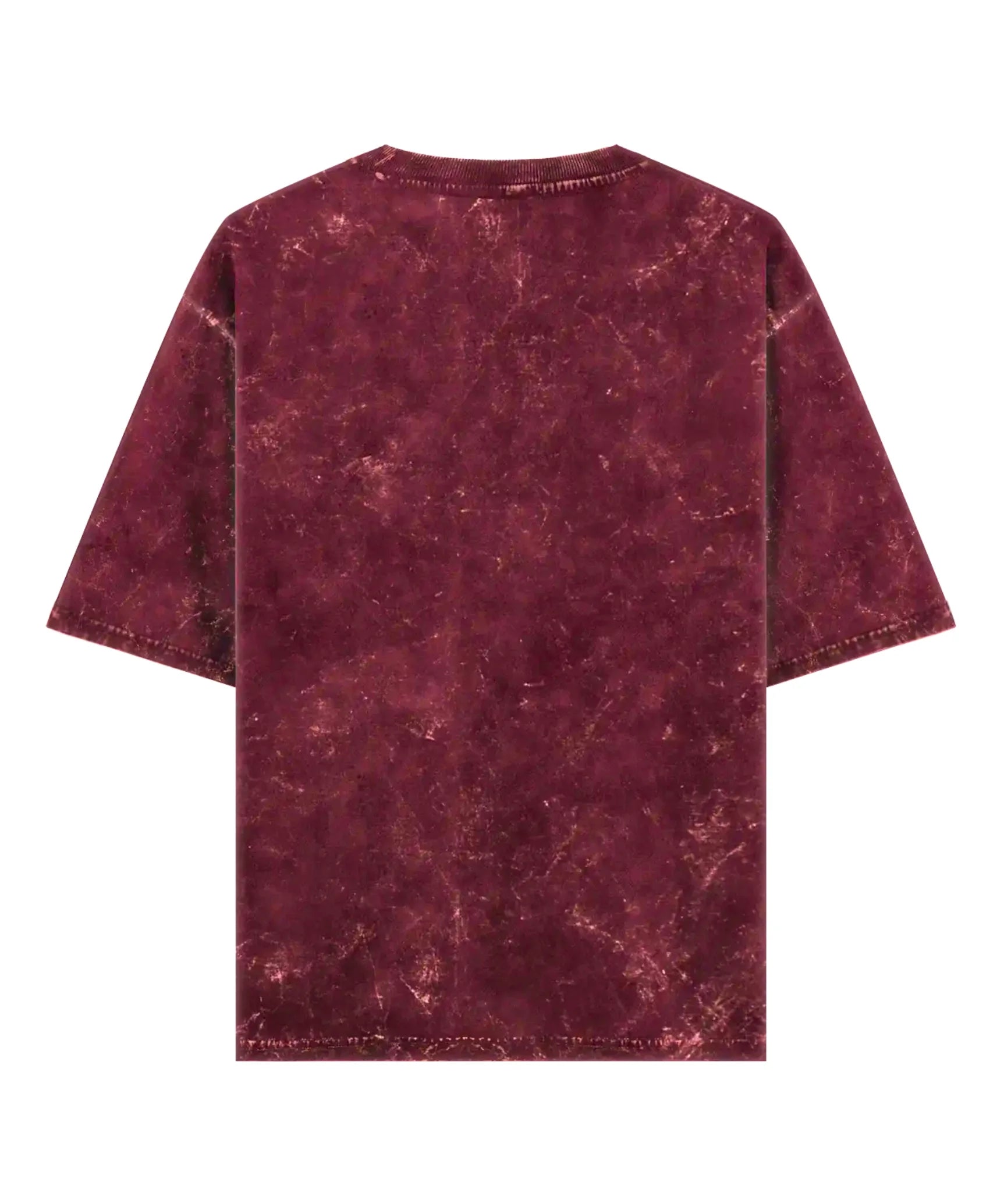 Maroon Acid Wash Oversized T-Shirt