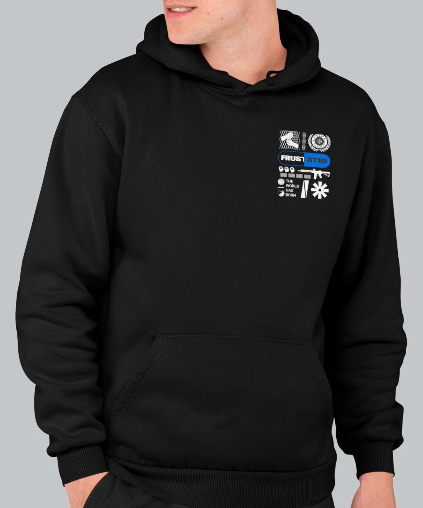 Frustrated World Graphic Hoodie