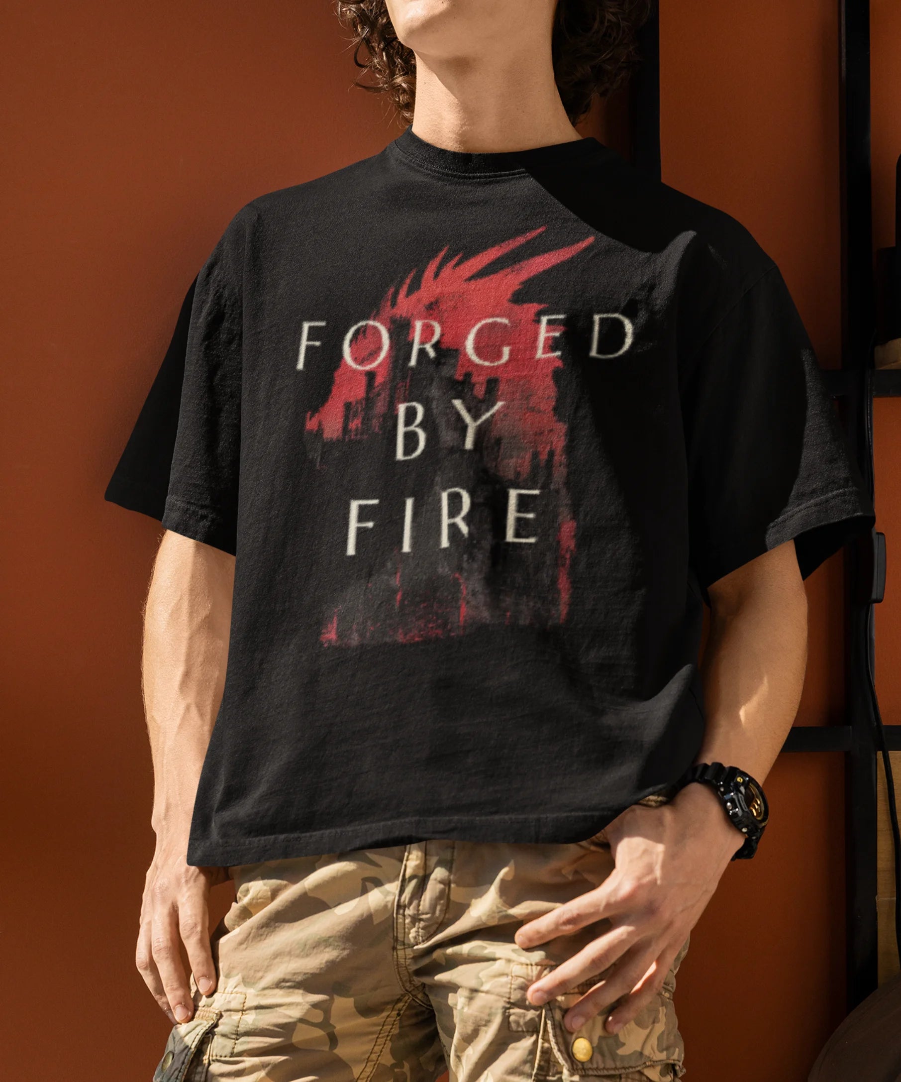 Forged by Fire Oversized T-Shirt - JXN Fury