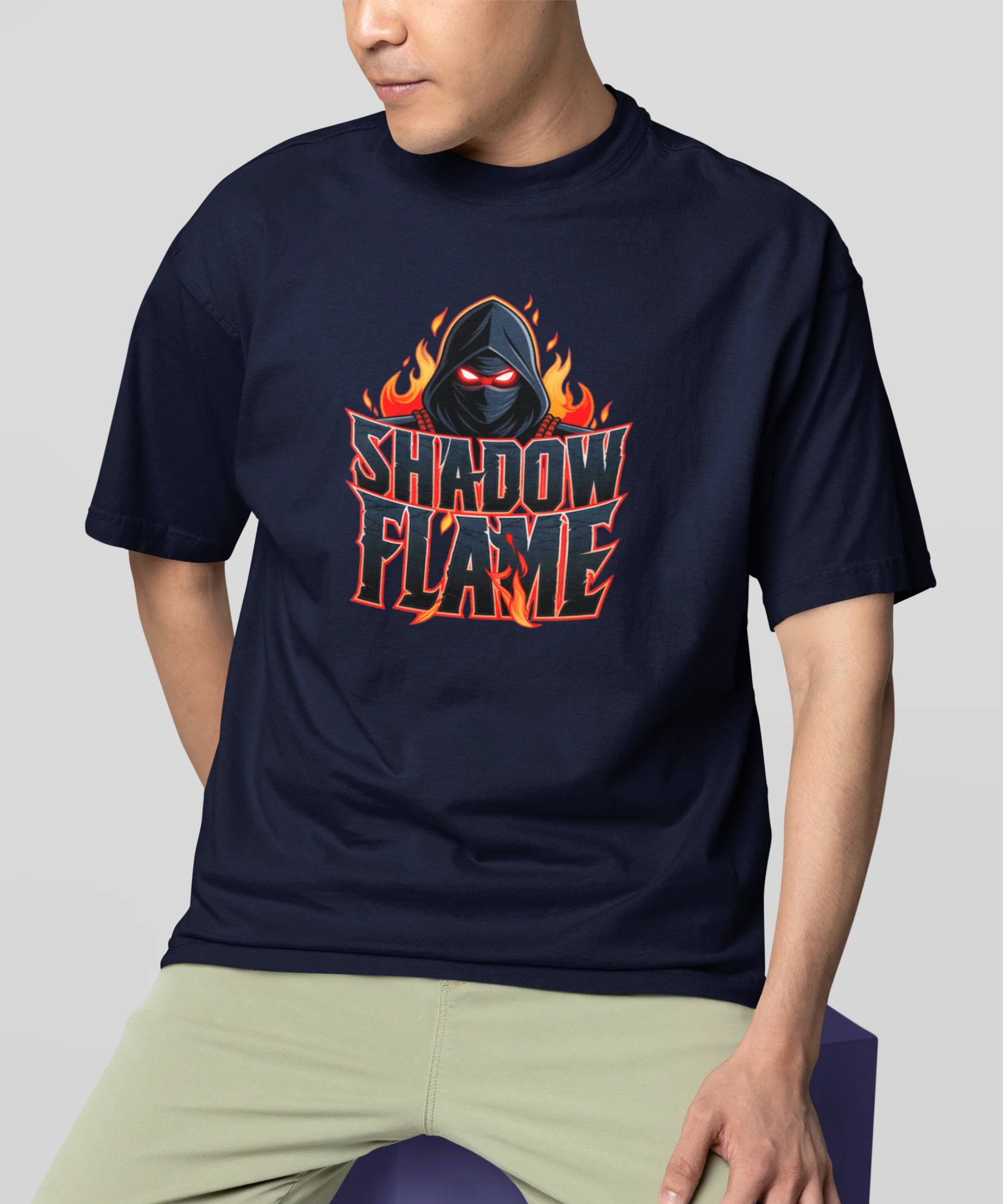 Shadow Flame Oversized T-Shirt