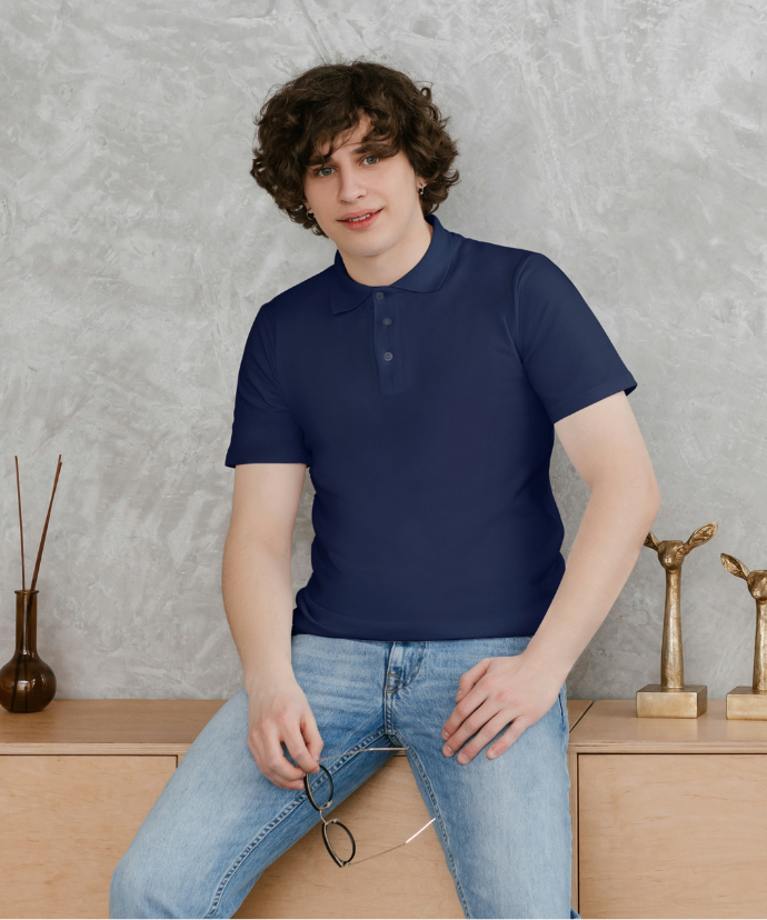 Navy Blue Polo T-Shirt