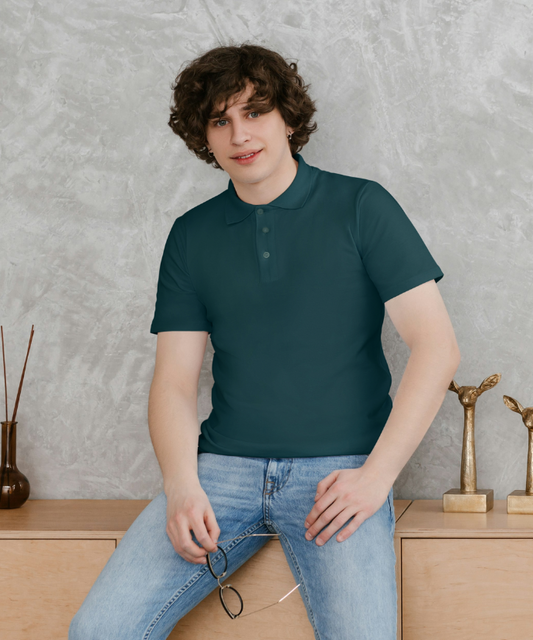 Petrol Blue Polo T-Shirt