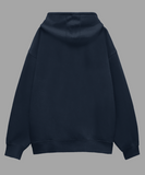 Navy Blue Solid Oversized Hoodie