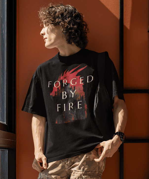 Forged by Fire Oversized T-Shirt - JXN Fury