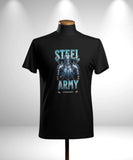 Steel Army Round Neck Classic T-shirt - JXN Fury