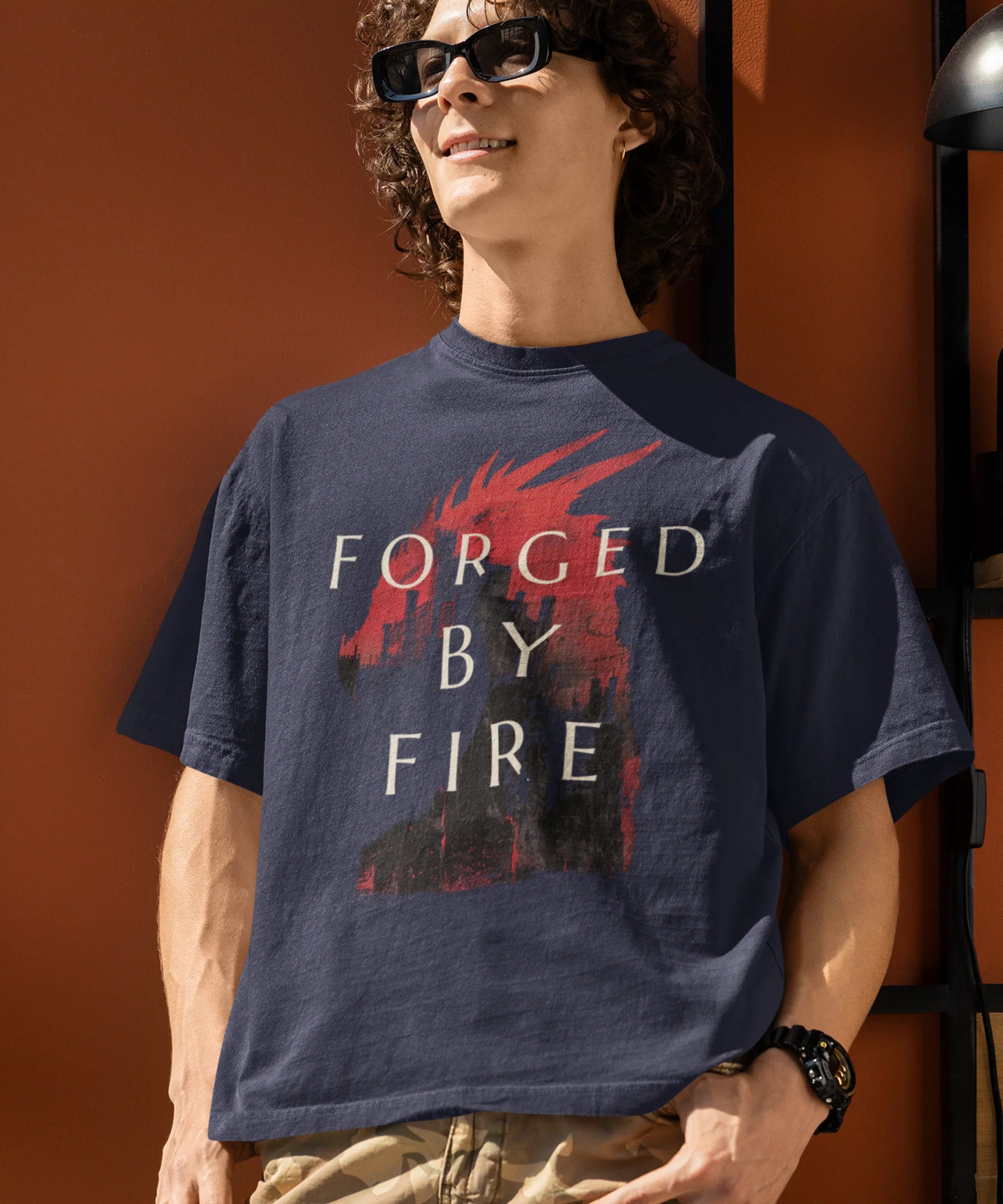 Forged by Fire Oversized T-Shirt - JXN Fury