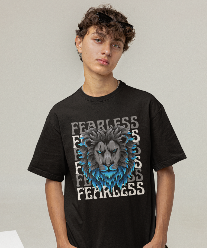 Fearless Lion  Oversized T-Shirt