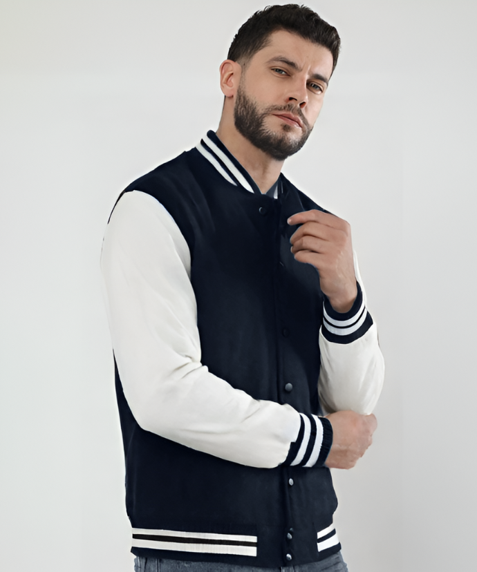 Navy Blue Varsity Jacket