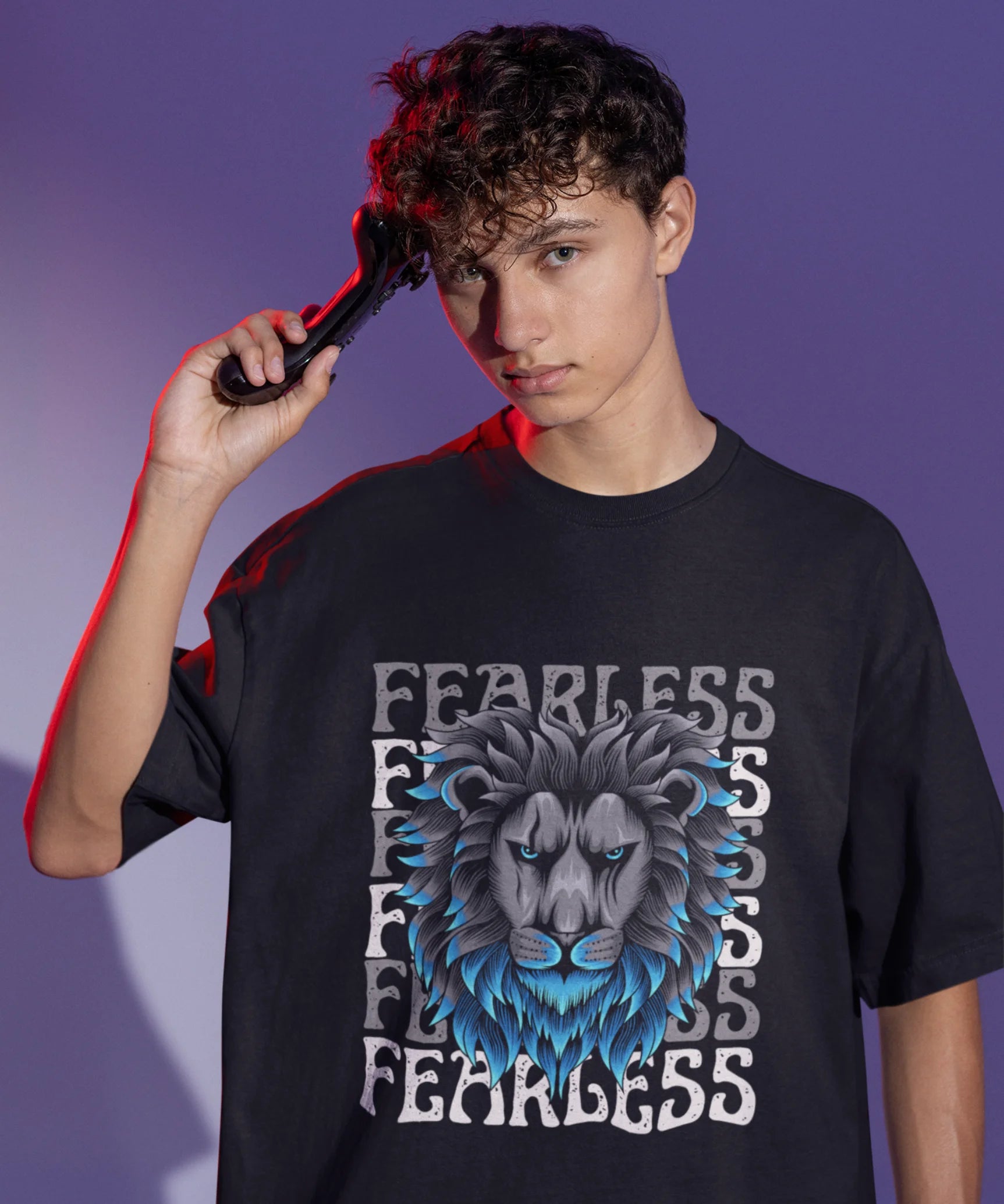 Fearless Lion  Oversized T-Shirt