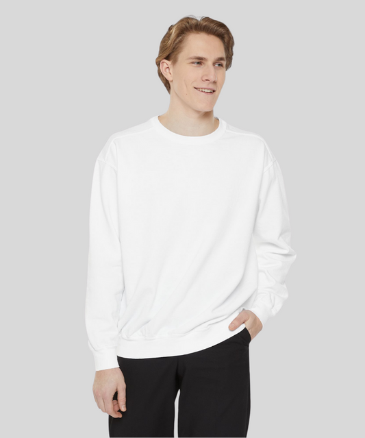 White Solid Sweatshirt