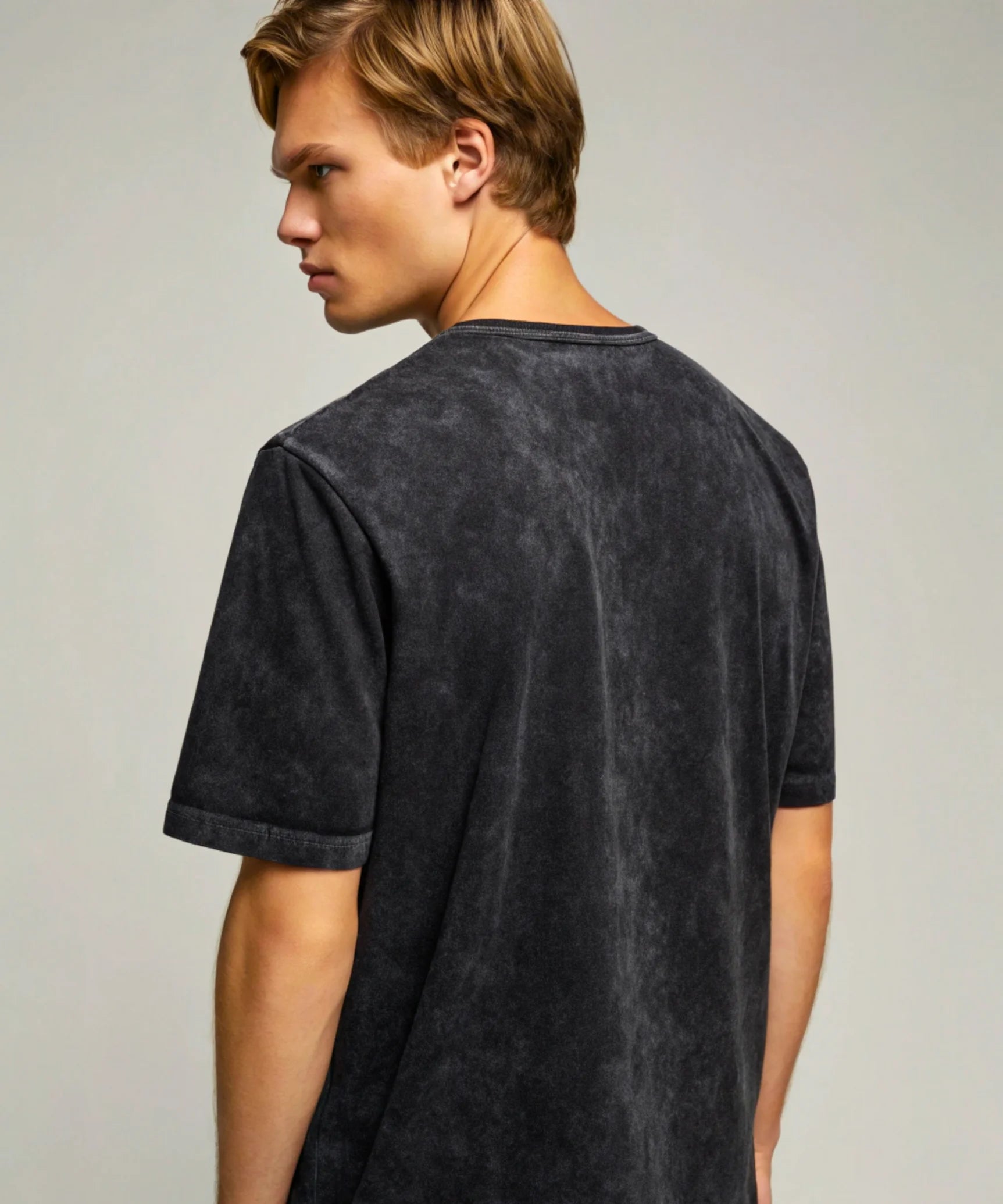Black Acid Wash Oversized T-Shirt.
