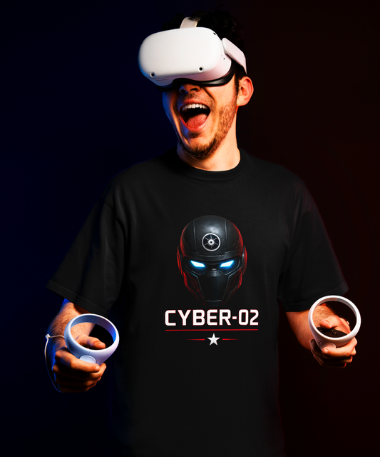 Cybernetic Robot Samurai Oversized T-Shirt.