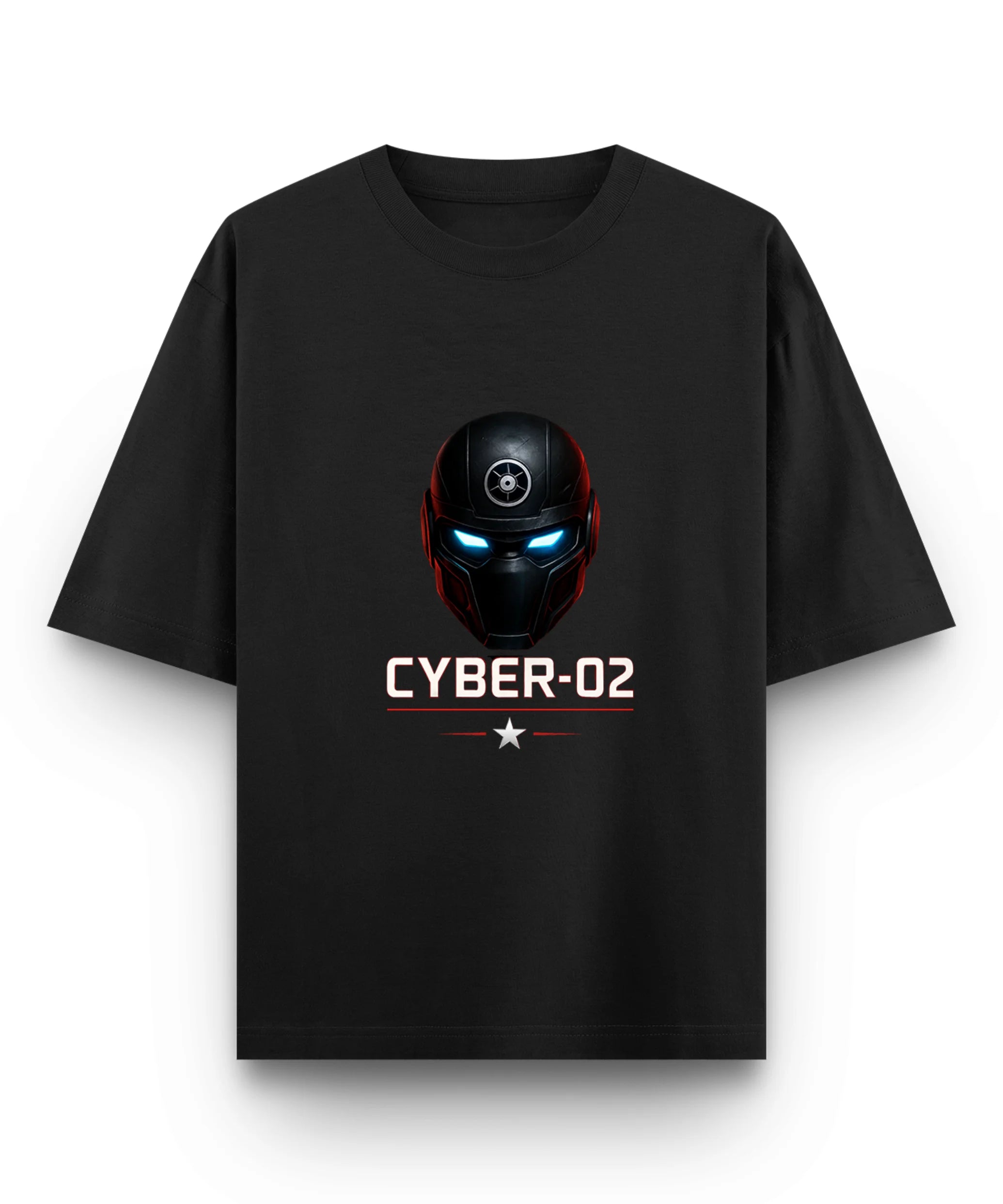 Cybernetic Robot Samurai Oversized T-Shirt.