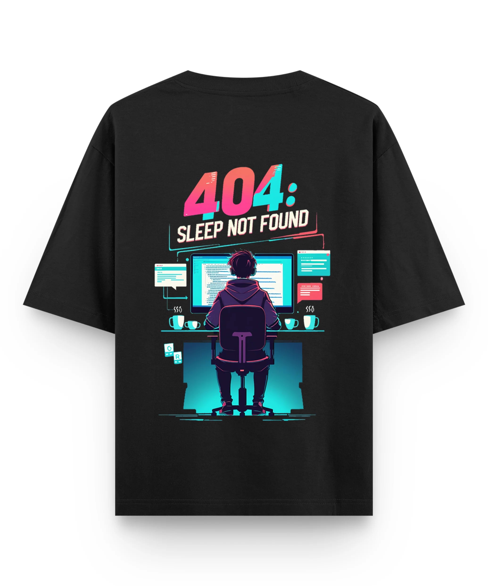 Error 404 Coder Life Oversized T-Shirt.