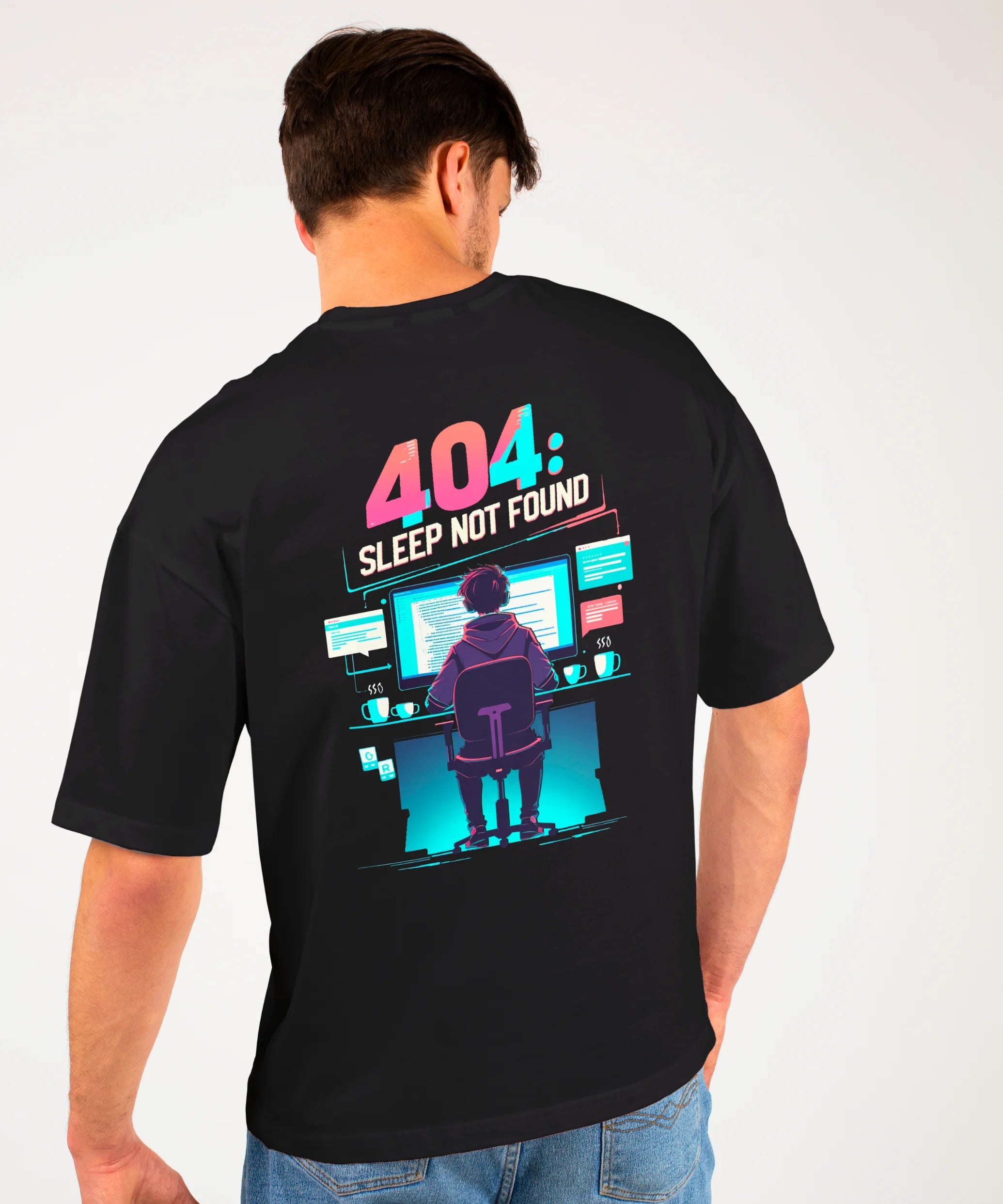 Error 404 Coder Life Oversized T-Shirt.