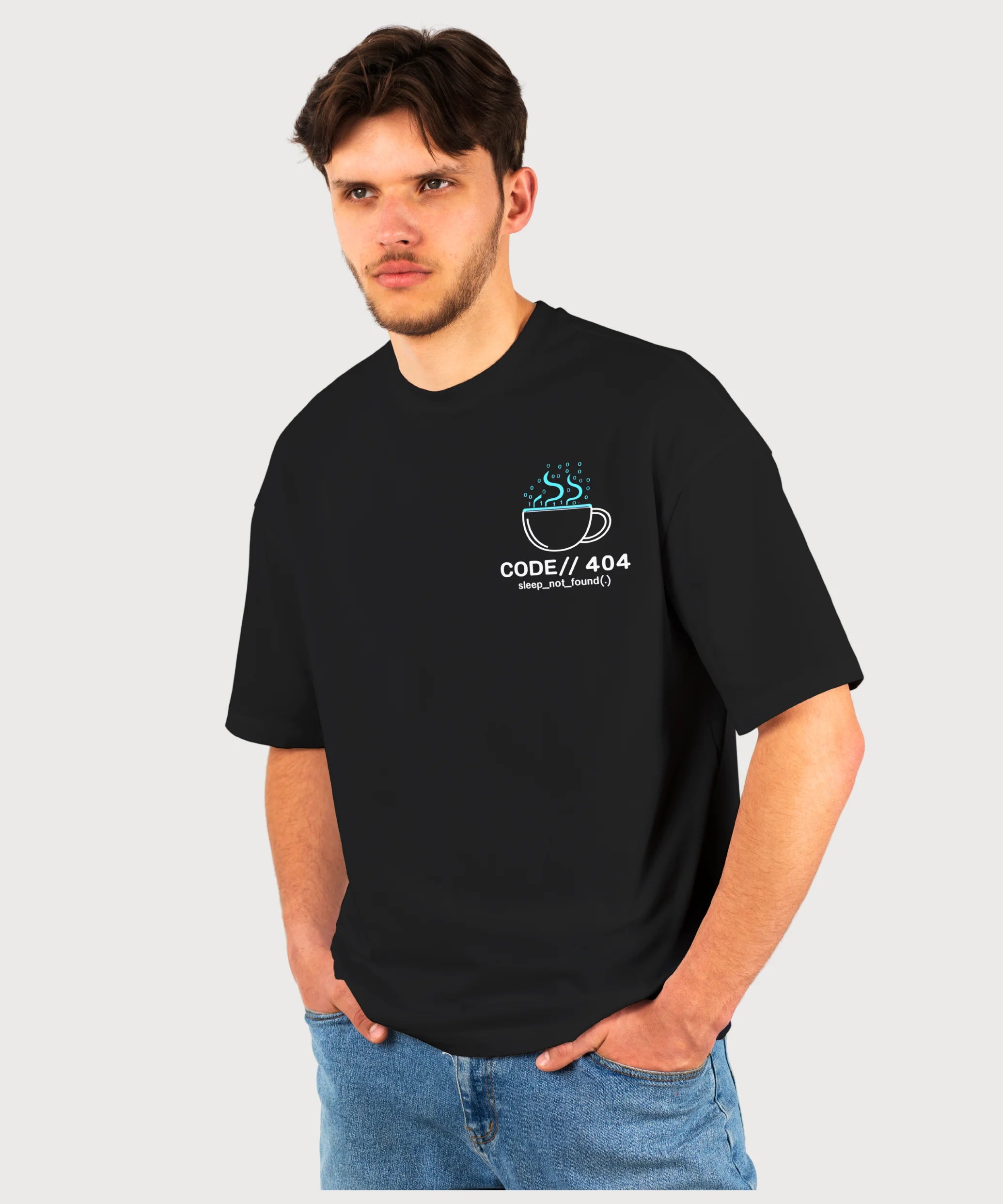Error 404 Coder Life Oversized T-Shirt.