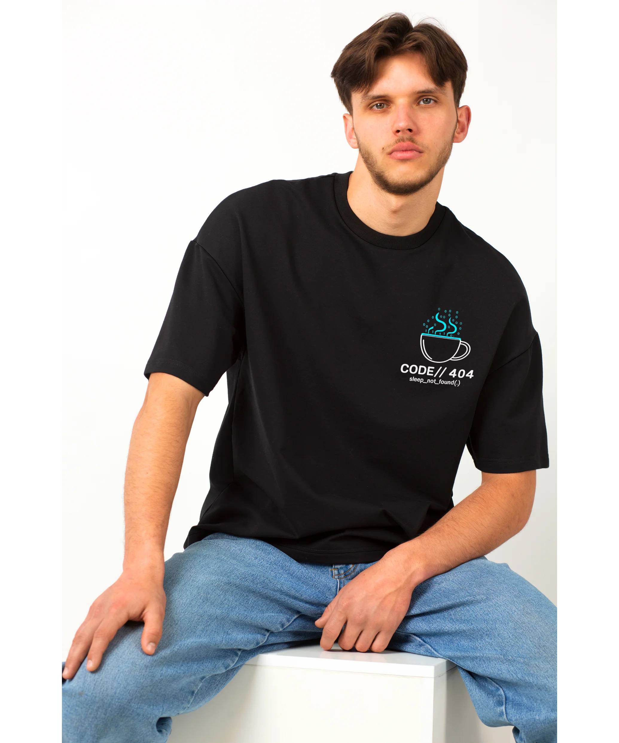 Error 404 Coder Life Oversized T-Shirt.