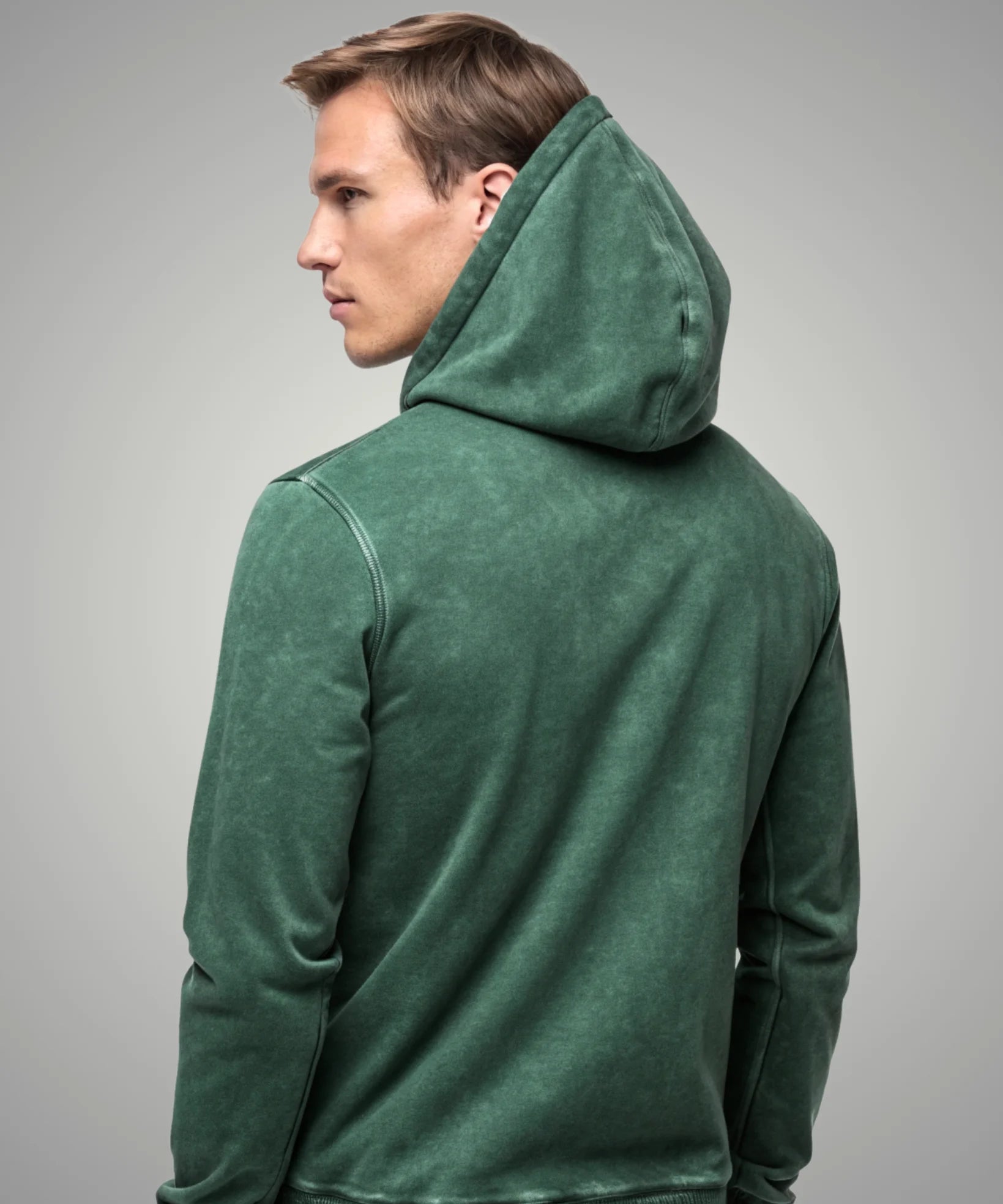 Green Acid Wash Hoodie.