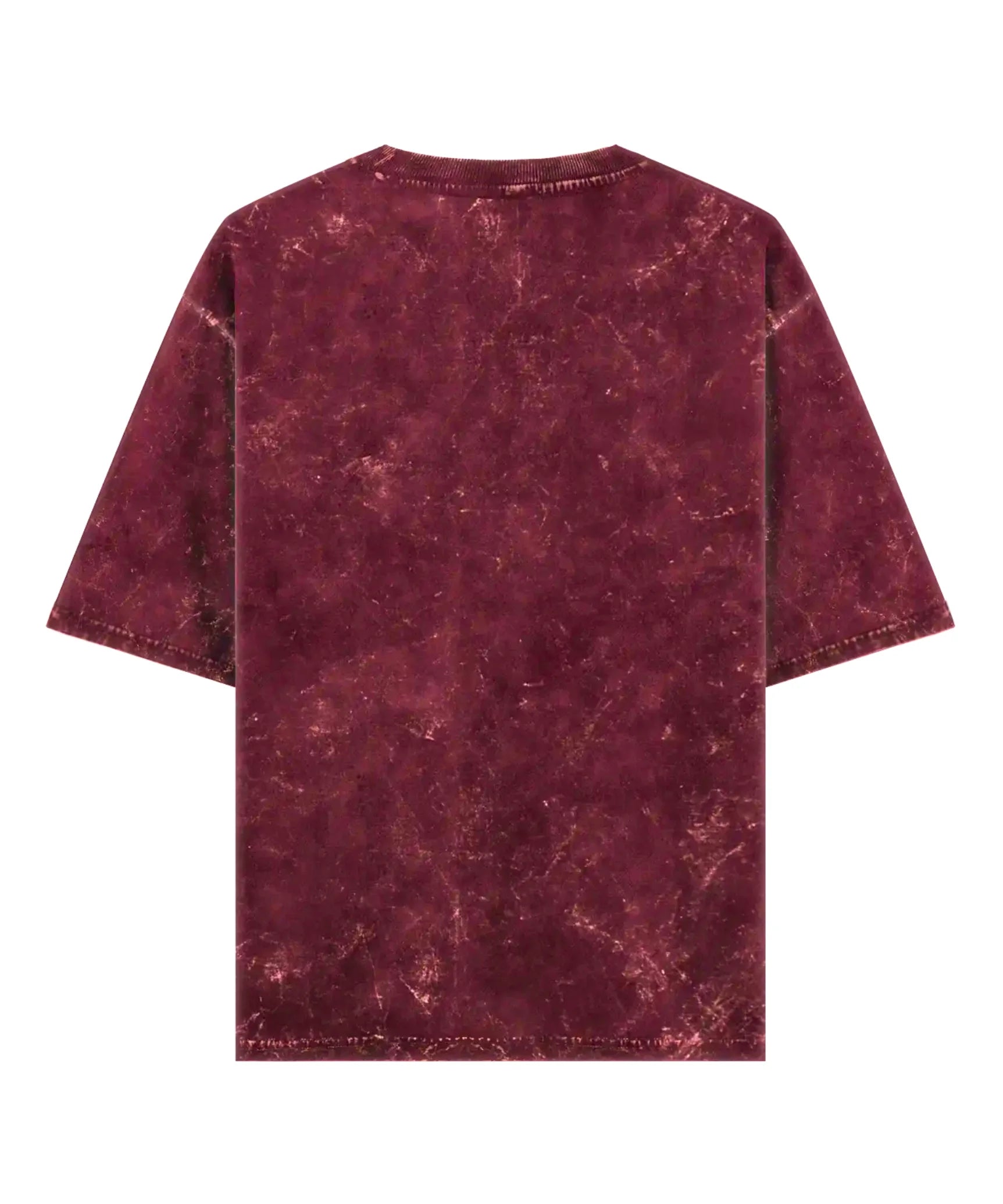 Maroon Acid Wash Oversized T-Shirt.