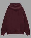 Maroon Solid Oversized Hoodie.