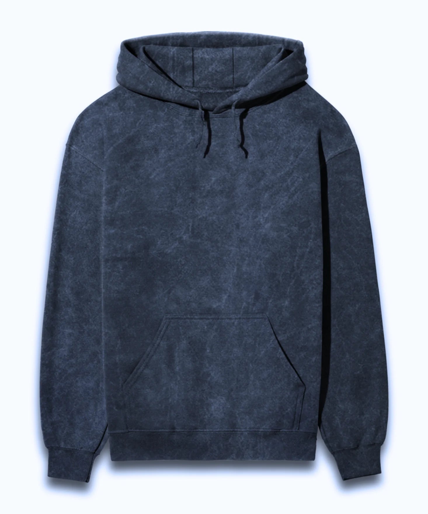 Navy Blue Acid Wash Hoodie.