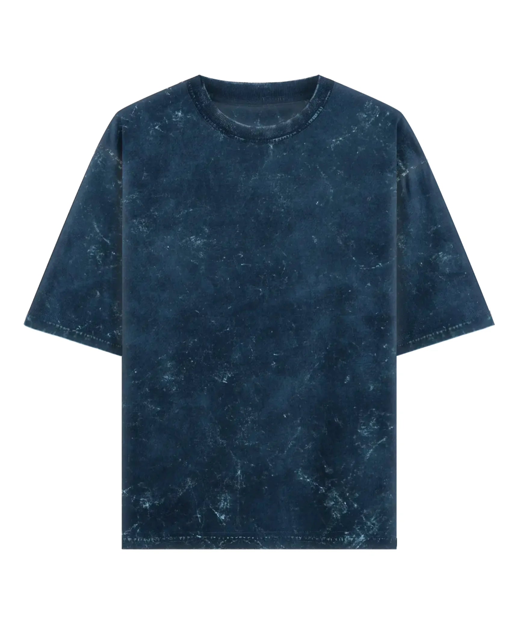 Navy Blue Acid Wash Oversized T-Shirt.