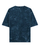Navy Blue Acid Wash Oversized T-Shirt.
