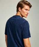 Navy Blue Acid Wash Oversized T-Shirt.