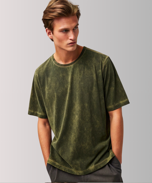 Olive Acid Wash Oversized T-Shirt.