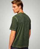 Olive Acid Wash Oversized T-Shirt.