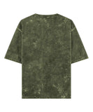 Olive Acid Wash Oversized T-Shirt.