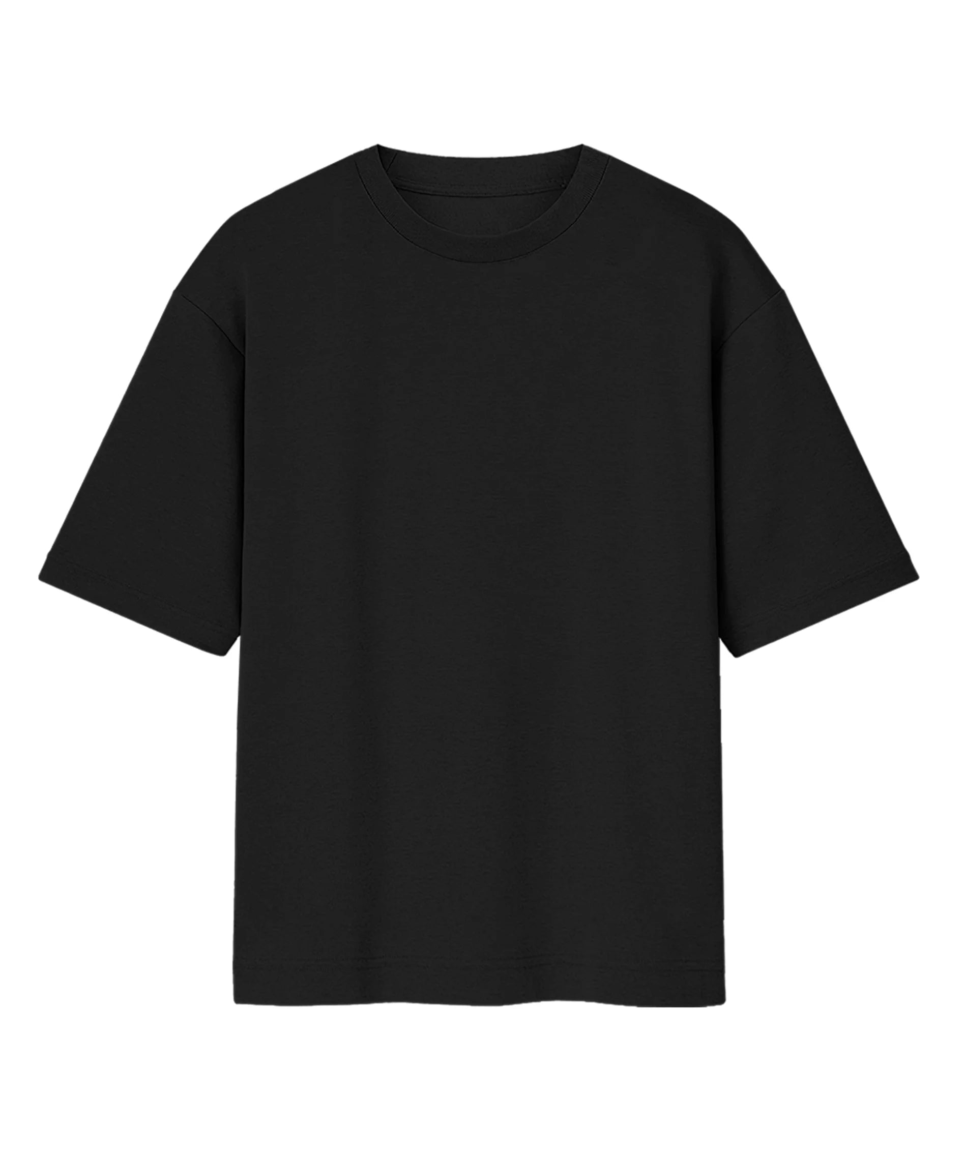 Solid Black Oversized T-Shirt.