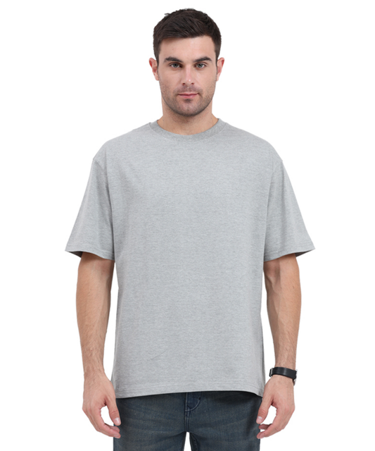 Solid Grey Oversized T-Shirt.