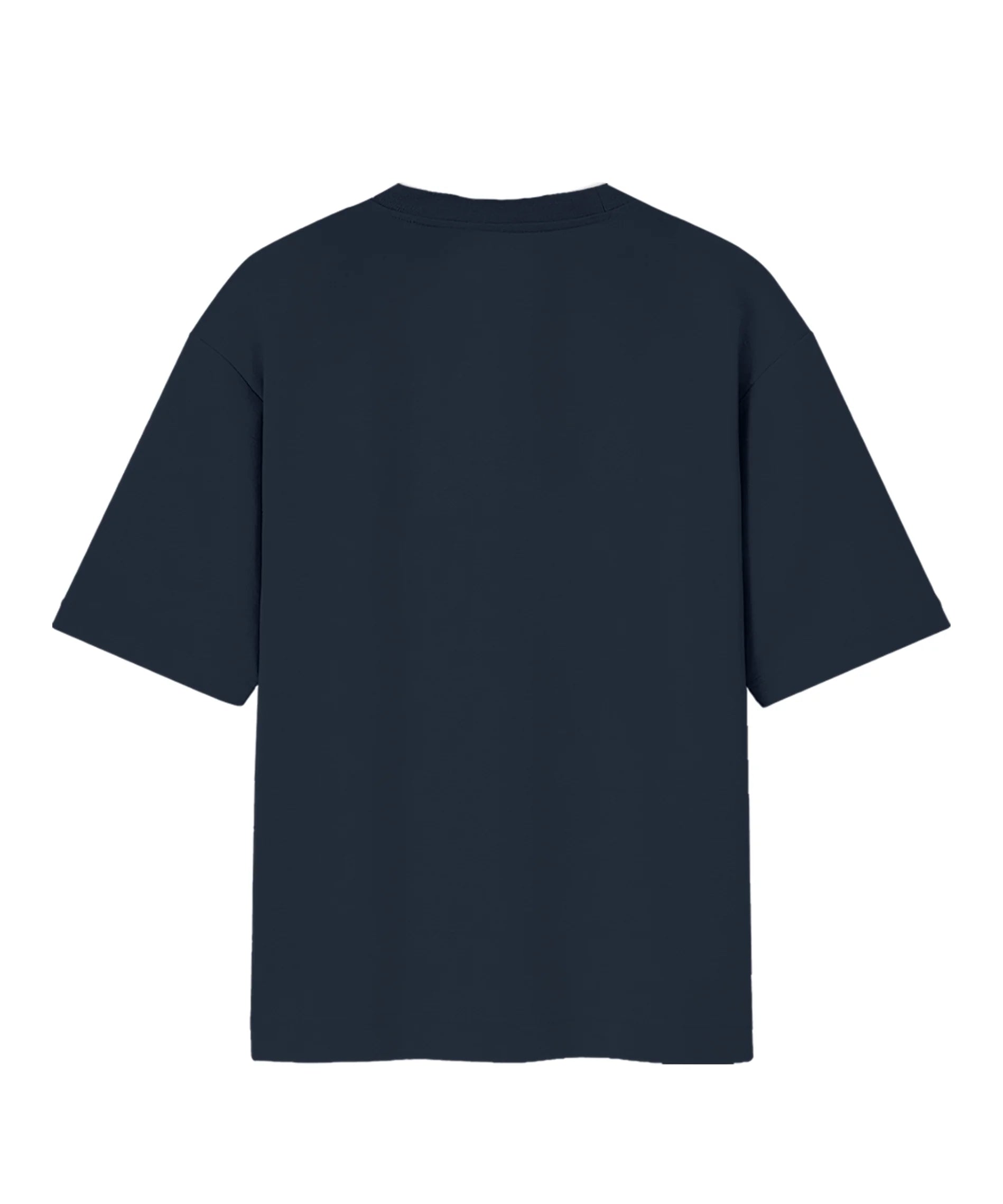 Solid Navy Blue Oversized T-Shirt.