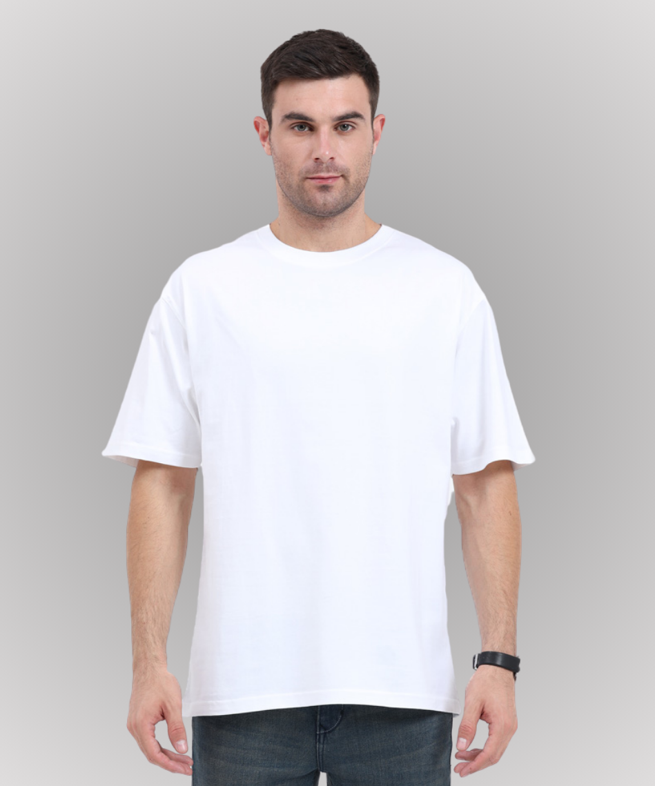 Solid White Oversized T-Shirt.