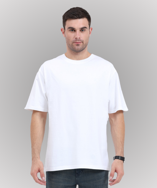 Solid White Oversized T-Shirt.