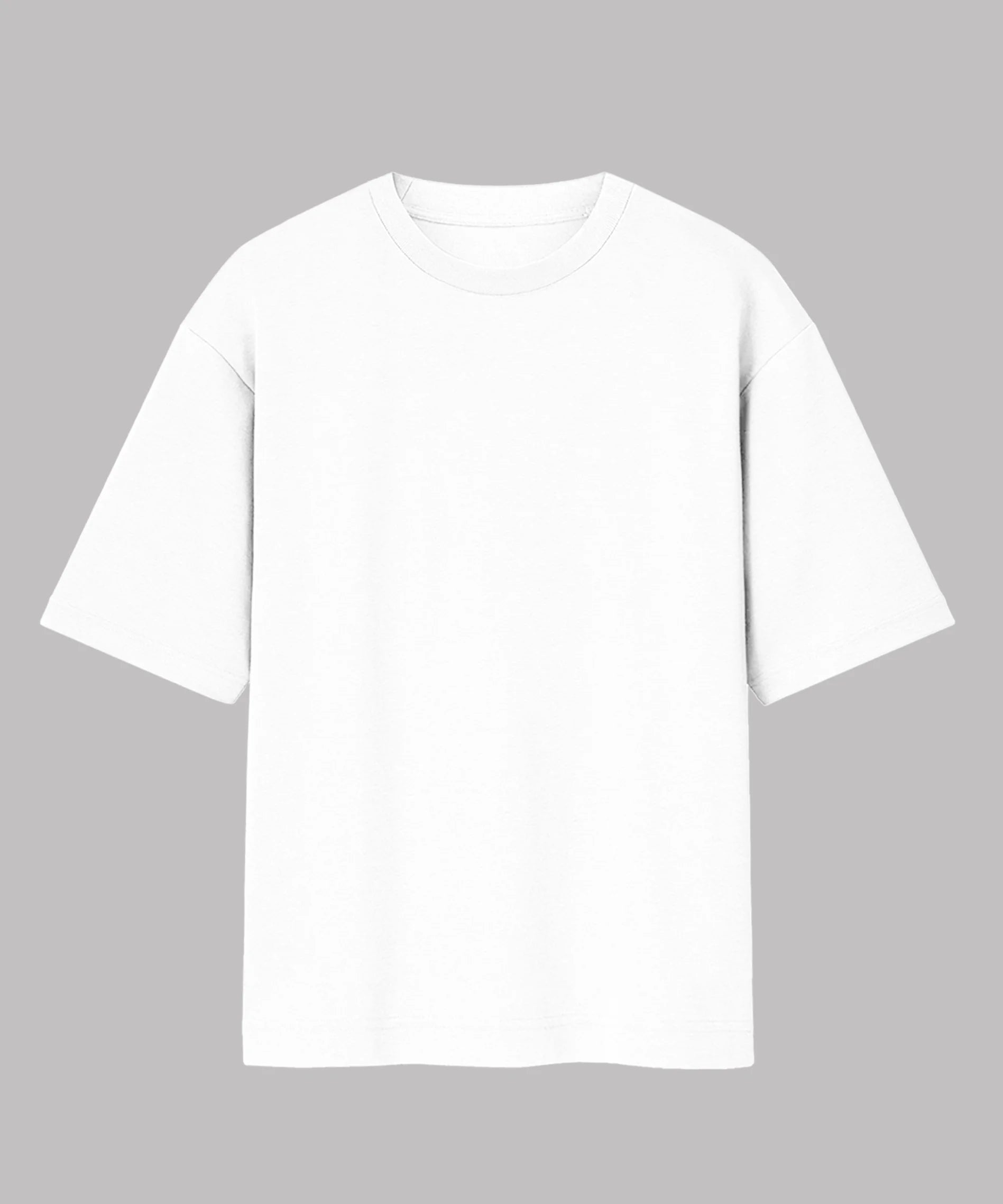 Solid White Oversized T-Shirt.