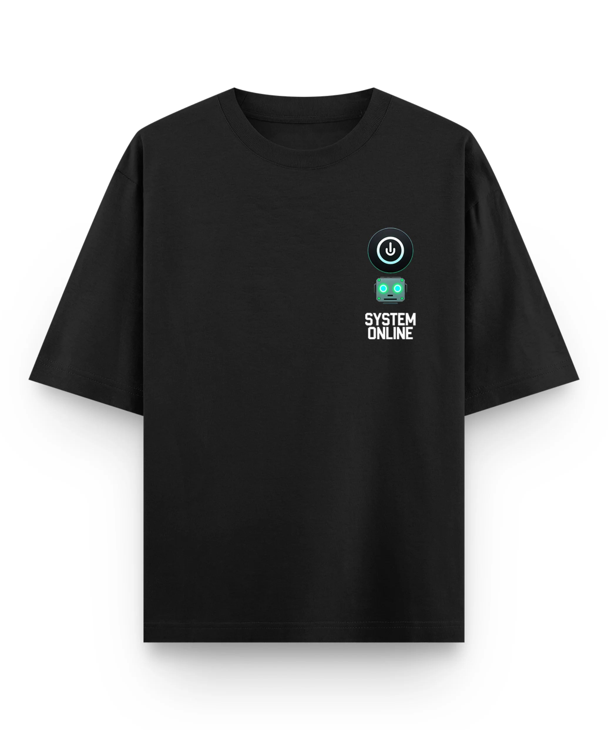 System Online AI Bot Oversized T-Shirt.
