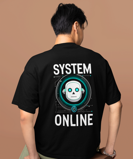 System Online AI Bot Oversized T-Shirt.