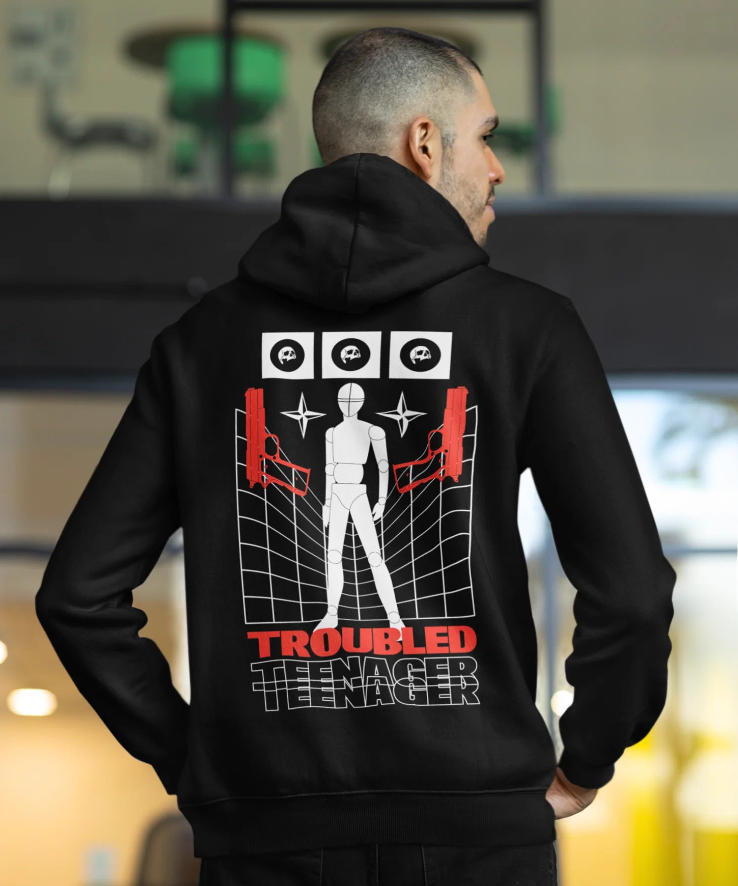 Troubled Teenager Graphic Hoodie.