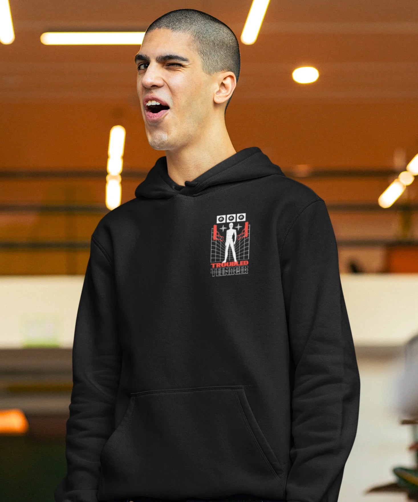 Troubled Teenager Graphic Hoodie.