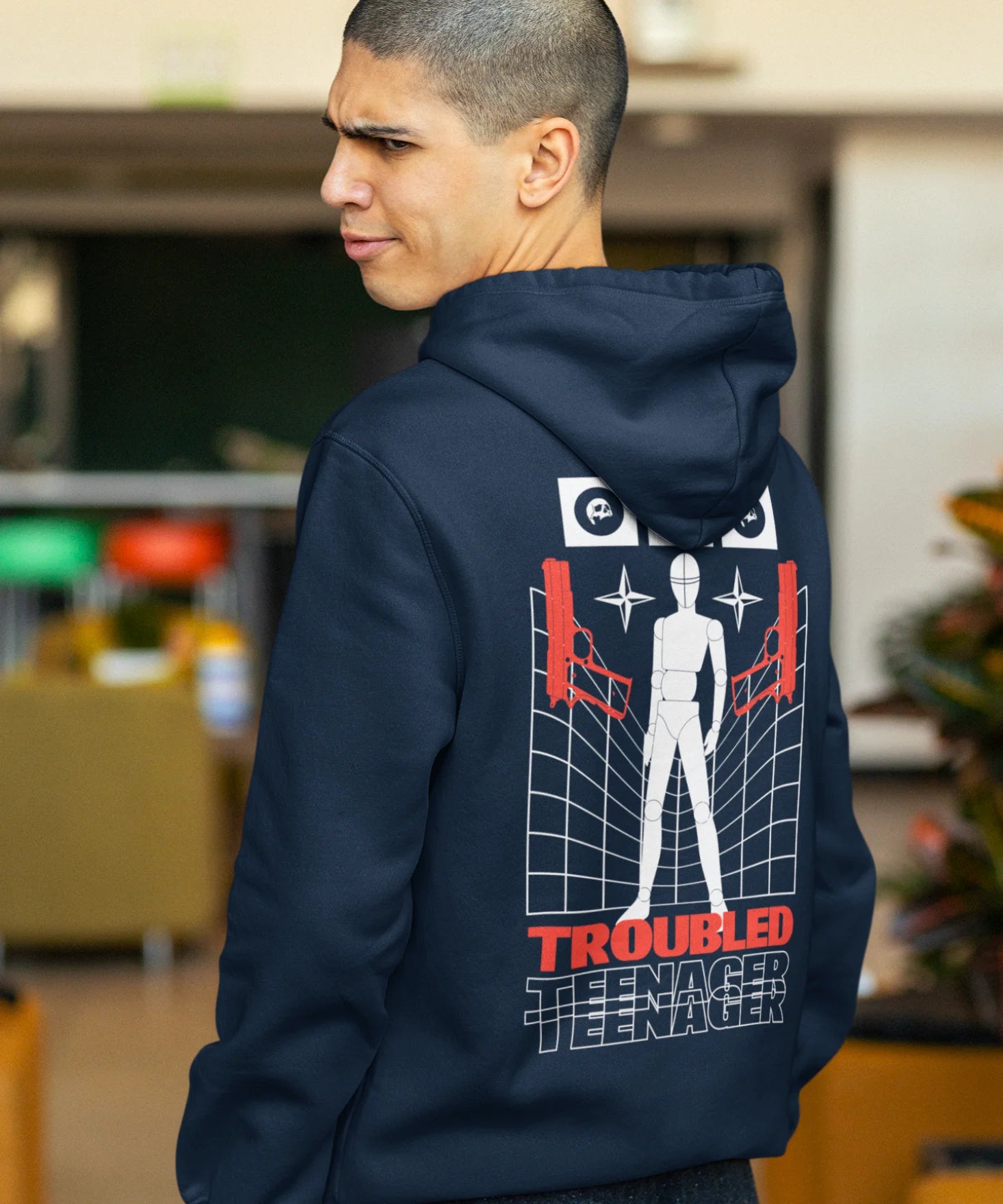 Troubled Teenager Graphic Hoodie.